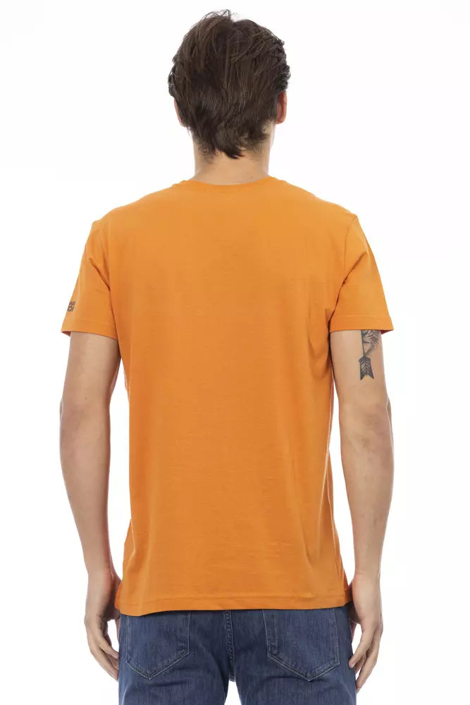 Orange Cotton Men T-Shirt