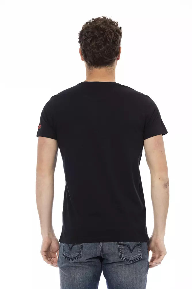 Black Cotton Men T-Shirt