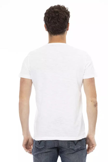 White Cotton Men T-Shirt