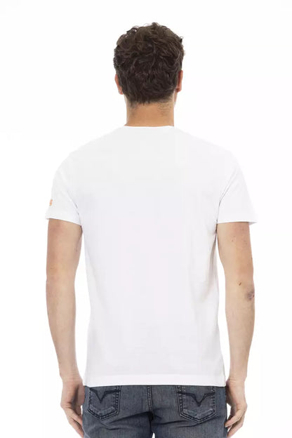 White Cotton Men T-Shirt