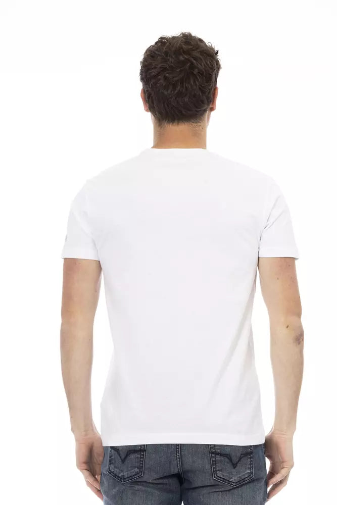 White Cotton Men T-Shirt