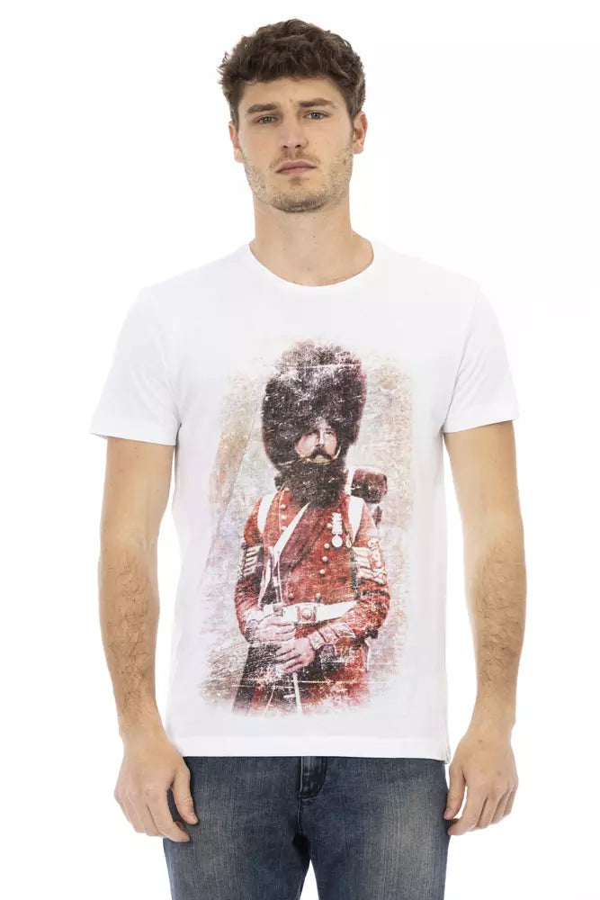 White Cotton Men T-Shirt