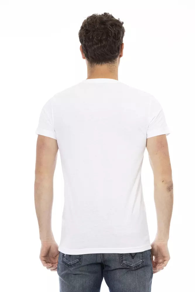 White Cotton Men T-Shirt