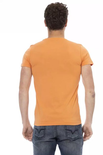 Orange Cotton Men T-Shirt