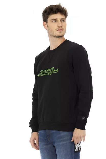 Black Cotton Men's Sweater