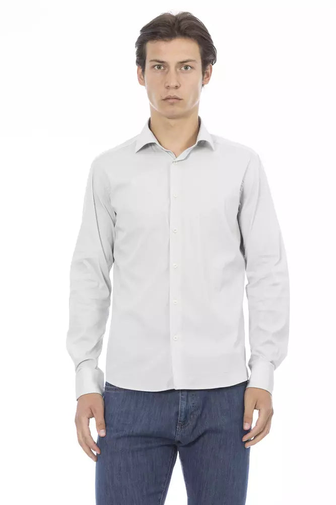 Gray Cotton Men Shirt