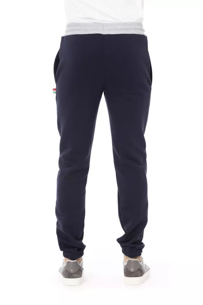 Blue Cotton Men Pant