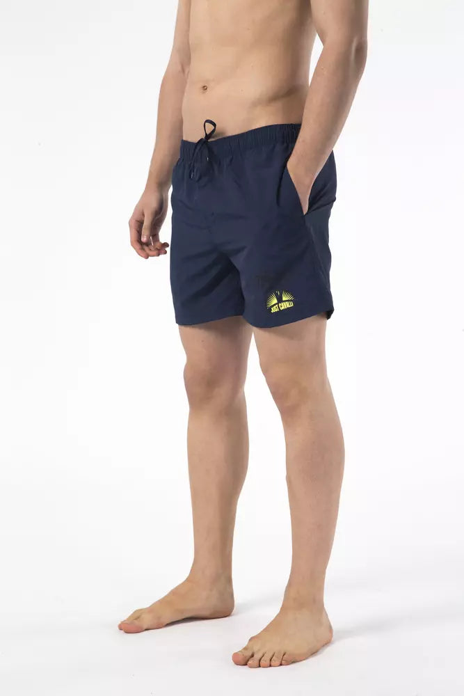 Blue Nylon Men Swim Short