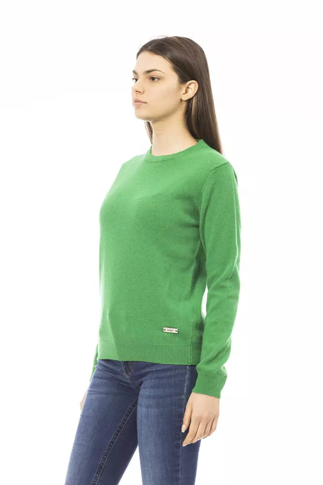 Green Wool Women Sweater