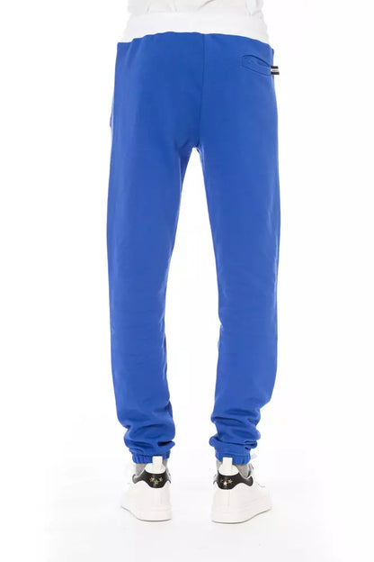 Blue Cotton Men Pants