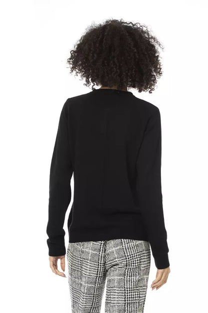 Black Wool Women Sweater