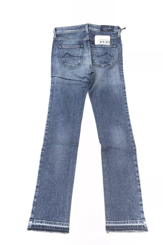 Blue Cotton Women Jeans