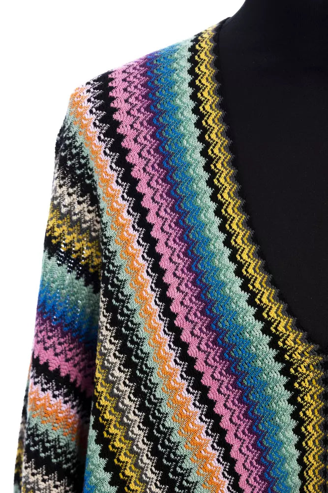 Multicolor Wool Women Poncho