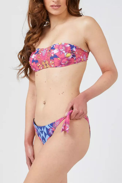 Fuchsia Polyester Women Swimwear