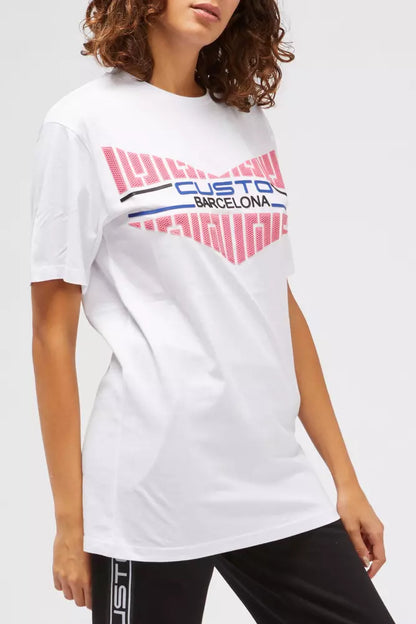 White Cotton Women T-Shirt