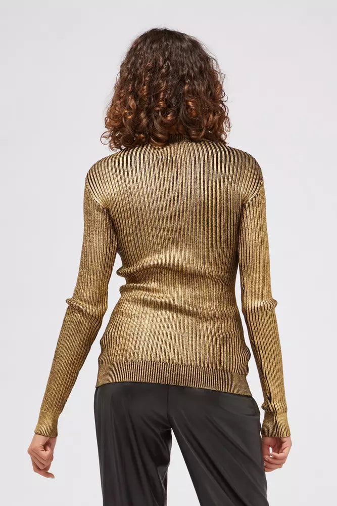 Gold Wool Women Sweater