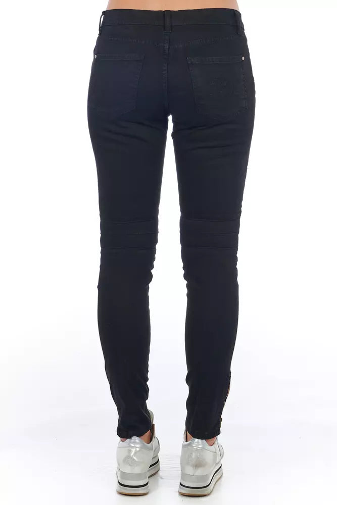 Black Cotton Women's Jeans