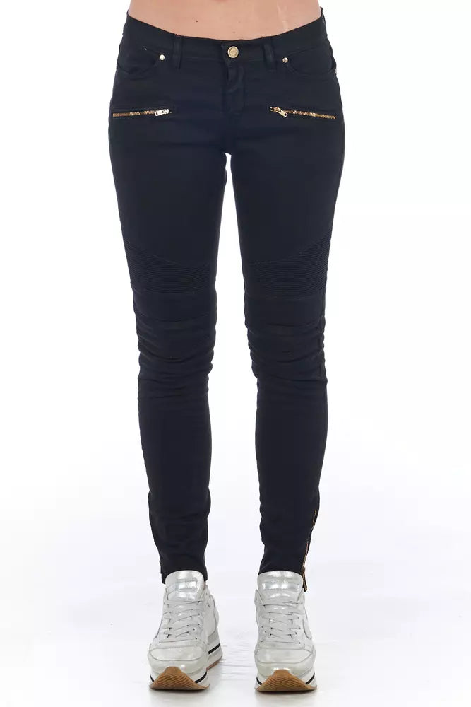 Black Cotton Women's Jeans