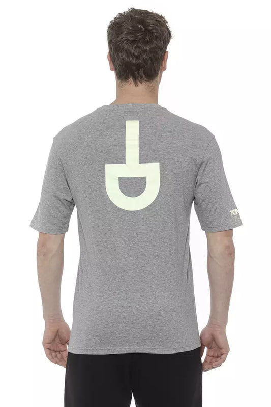 Gray Cotton Men T-Shirt