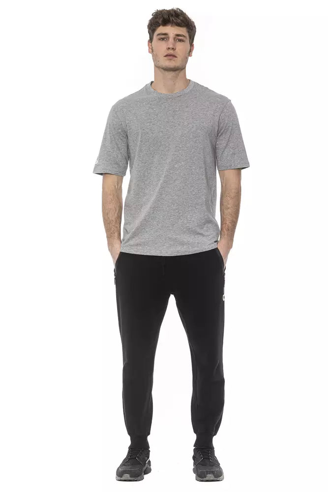 Gray Cotton Men T-Shirt