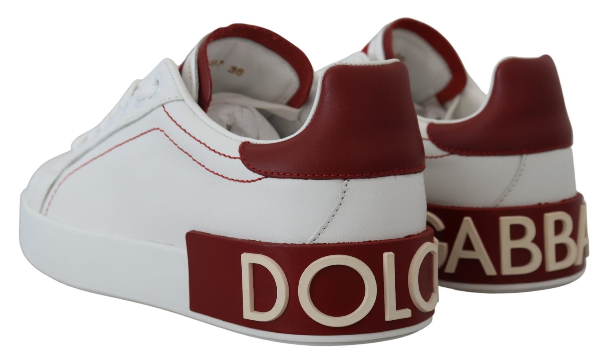 Chic White Portofino Leather Sneakers