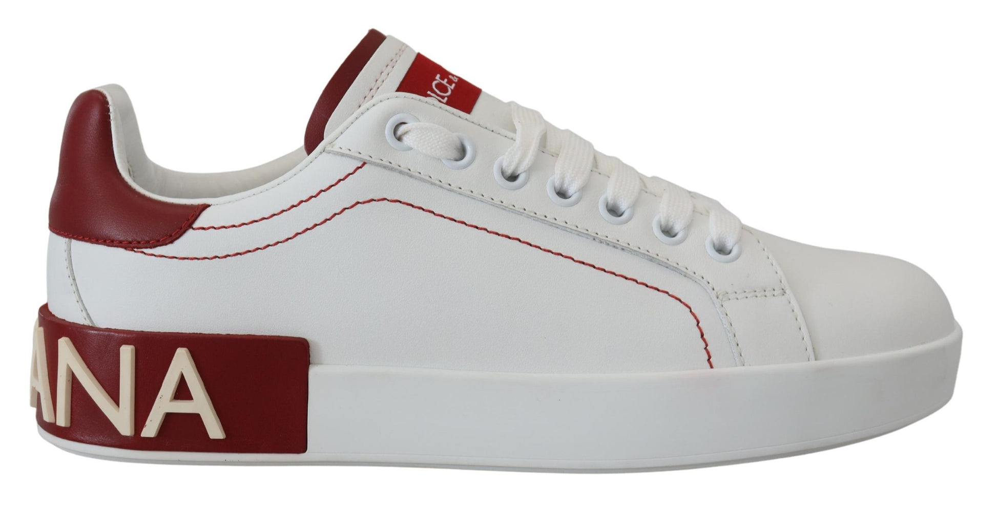 Chic White Portofino Leather Sneakers