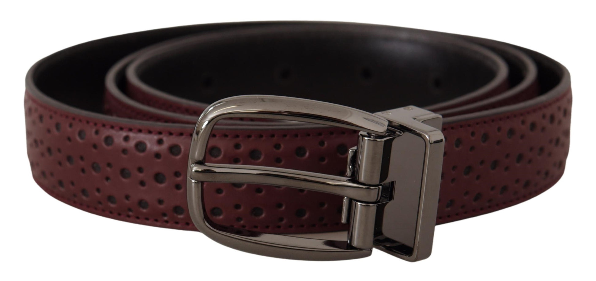 Elegant Leather Belt with Metal Buckle