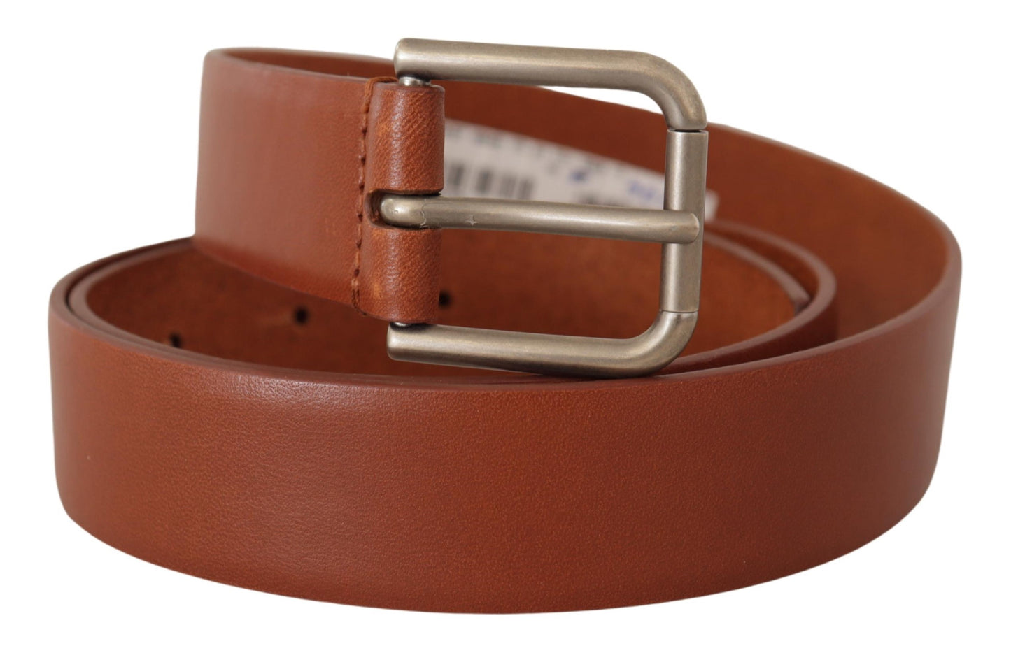 Elegant Leather Belt with Metal Buckle