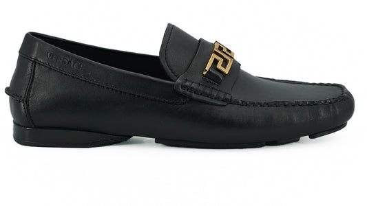 Elegant Black Calf Leather Men's Loafers