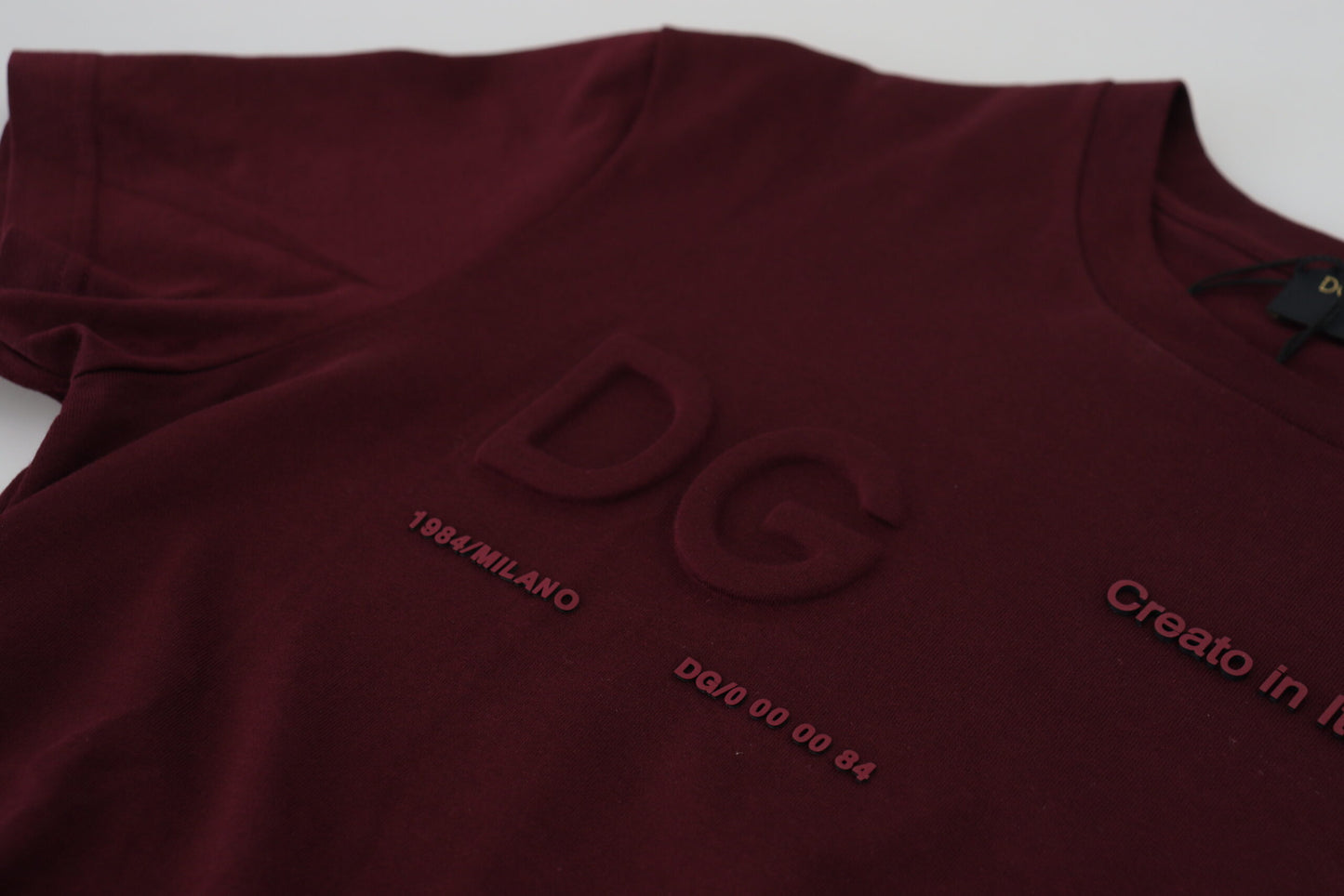 Elegant Maroon Crew Neck Casual Tee