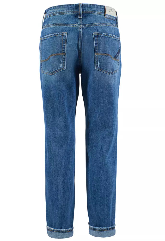 Blue Cotton Men's Jeans