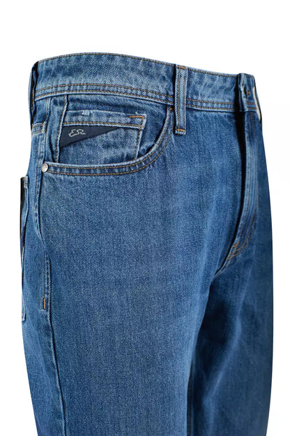 Blue Cotton Men's Jeans