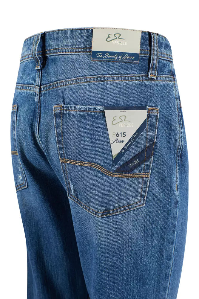 Blue Cotton Men's Jeans