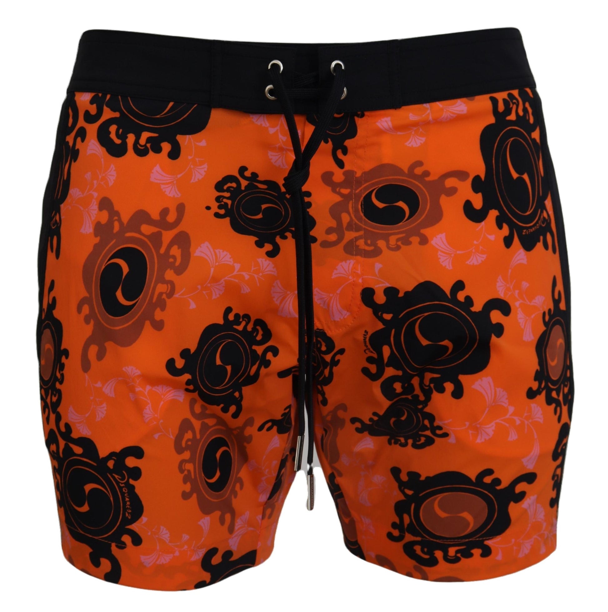 Chic Orange Swim Shorts Boxer for Men