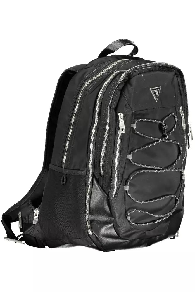 Black Polyamide Men Backpack