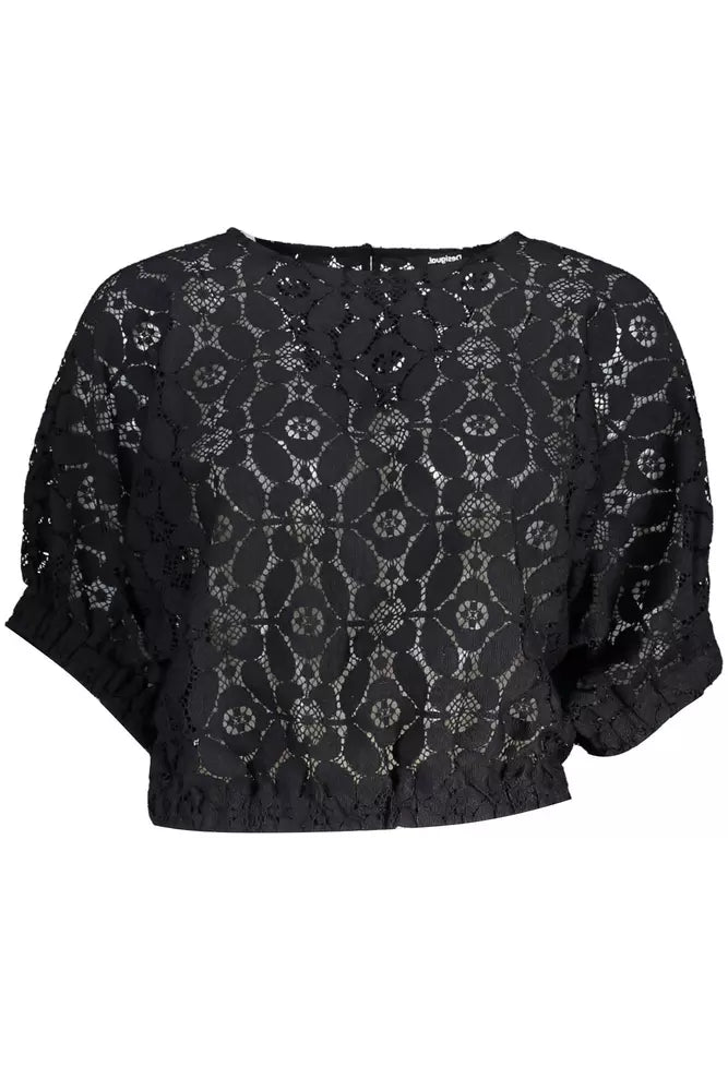 Black Polyester Women Blouse