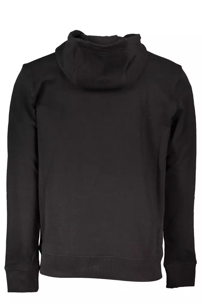 Black Cotton Men Sweater