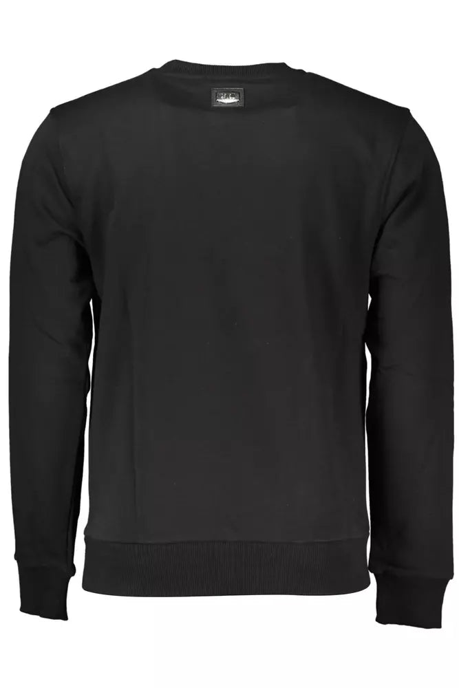 Black Cotton Men Sweater