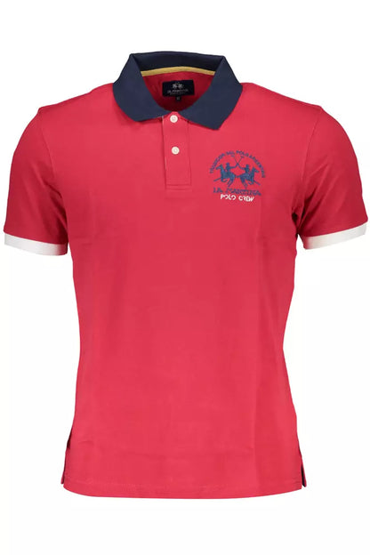 Red Cotton Men Polo