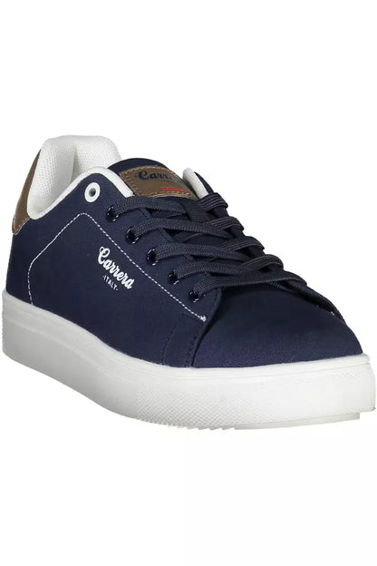 Blue Eco Leather Men Sneaker