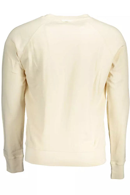 Beige Cotton Men Sweater