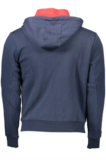 Blue Cotton Men Sweater