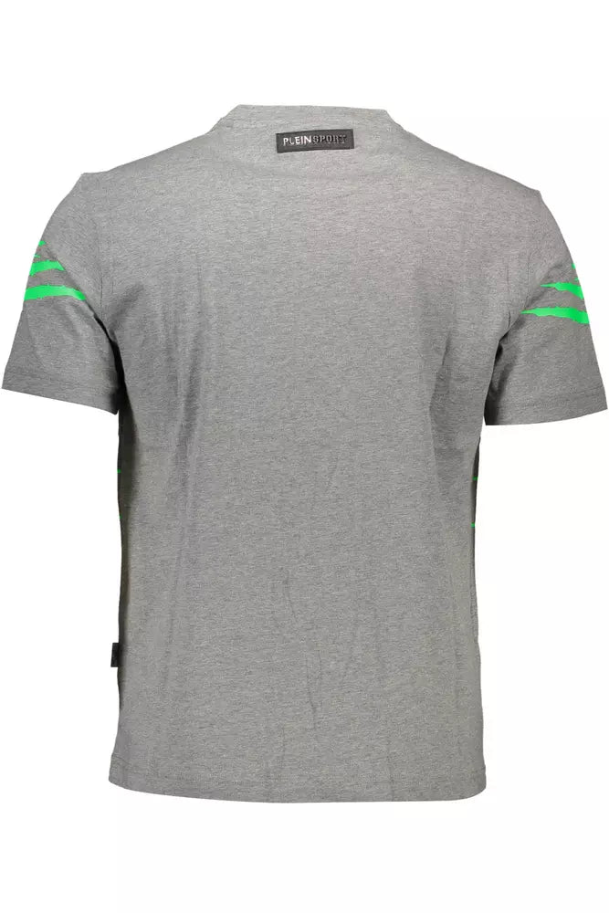 Gray Cotton Men T-Shirt