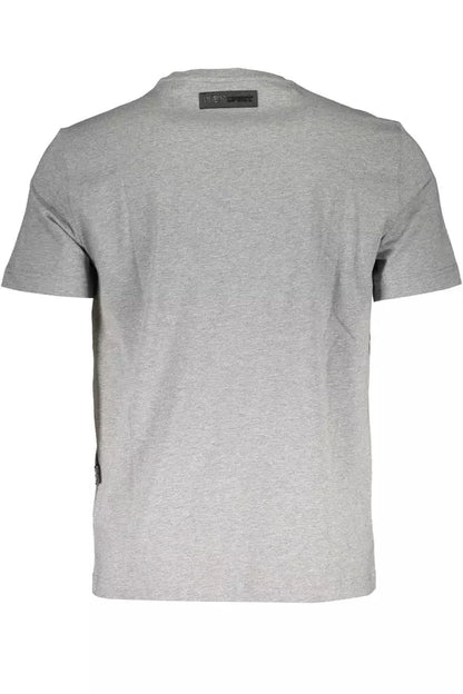 Gray Cotton Men T-Shirt