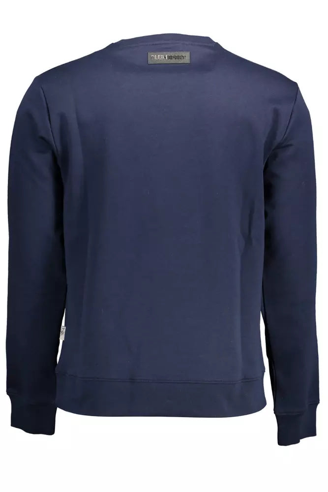 Blue Cotton Men Sweater