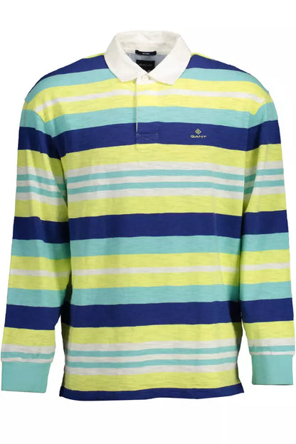 Yellow Cotton Men Polo Shirt