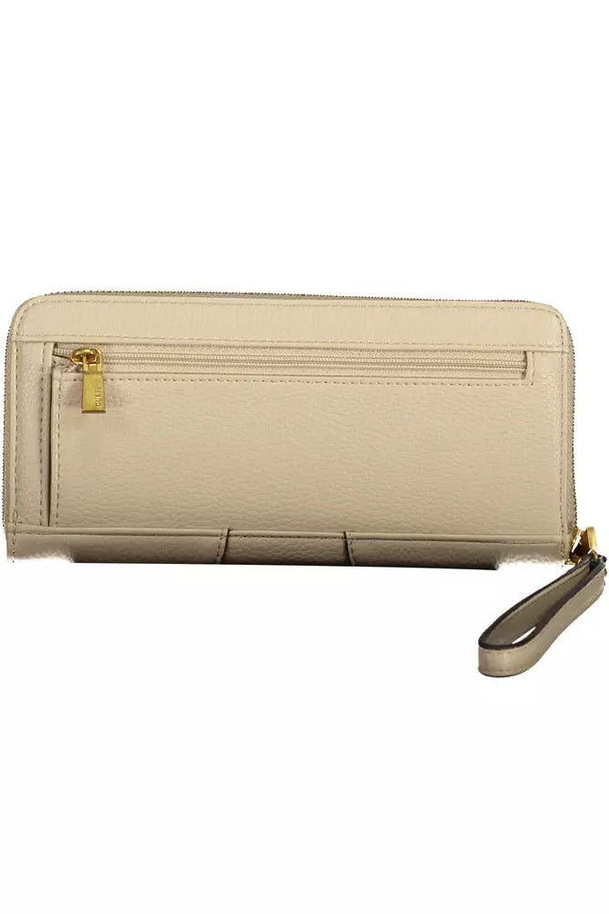 Beige Polyethylene Women Wallet