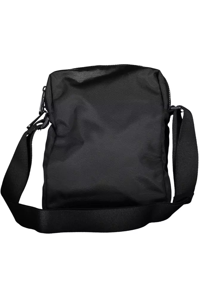 Black Polyester Men Shoulder Bag