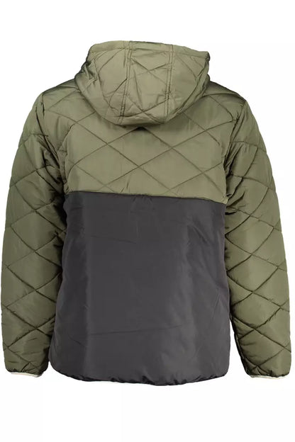 Green Polyester Men Jacket