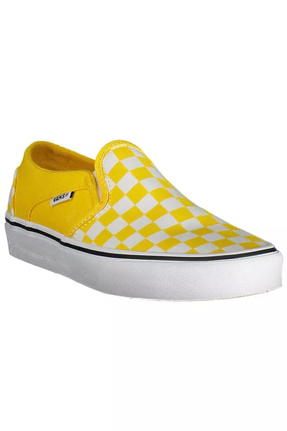 Yellow Polyester Women Sneaker